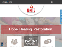 Tablet Screenshot of ignitechiropractic.com
